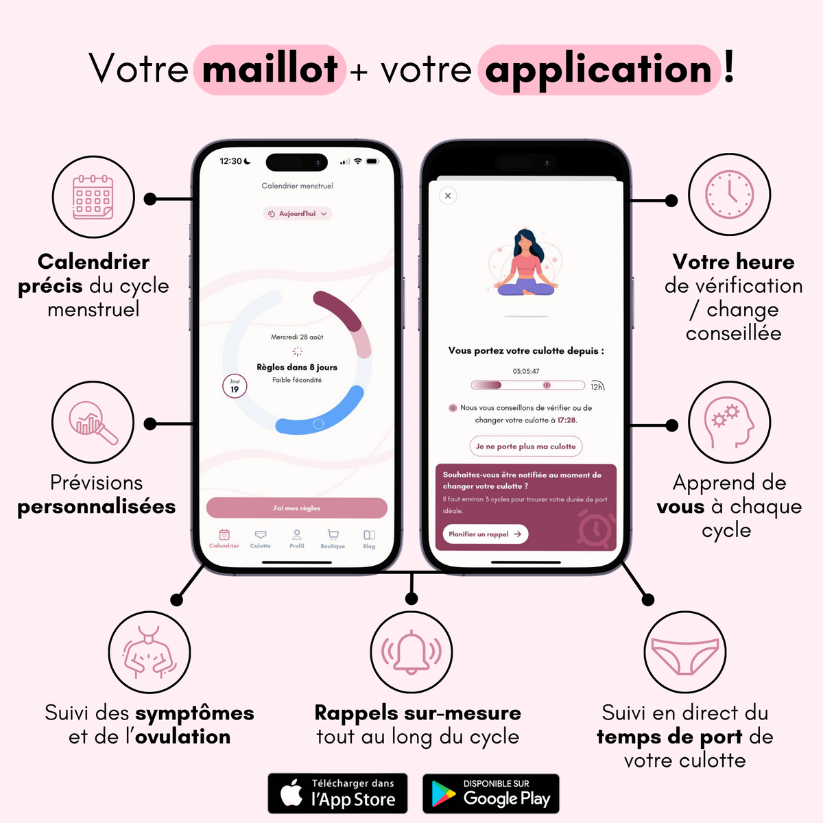 Maillot de bain menstruel Nora Sans Coutures - Édition limitée